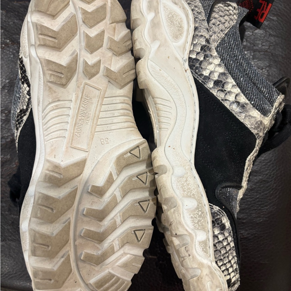 Zadig & Voltaire Blaze sneaker snake and silver 38/7.5 - Picture 10 of 10